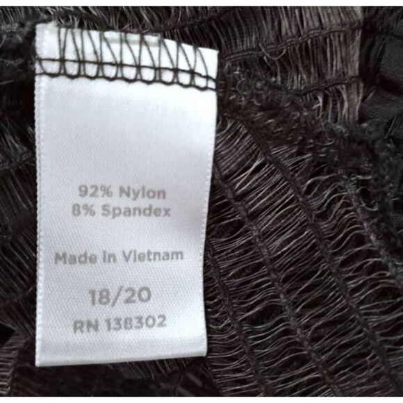 AVENUE BLACK COVERUP SZ.18/20 GUC. - Picture 7 of 7